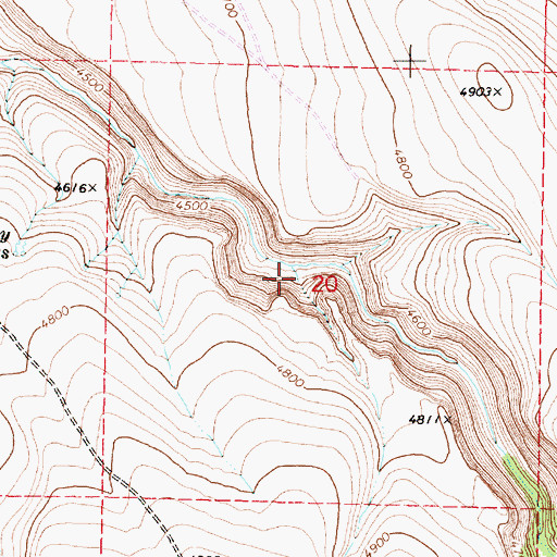 Topographic Map of Whiskey Creek, OR