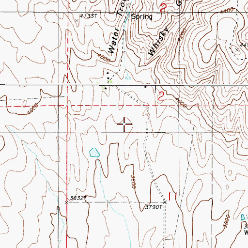 Topographic Map of Whisky Gulch, OR