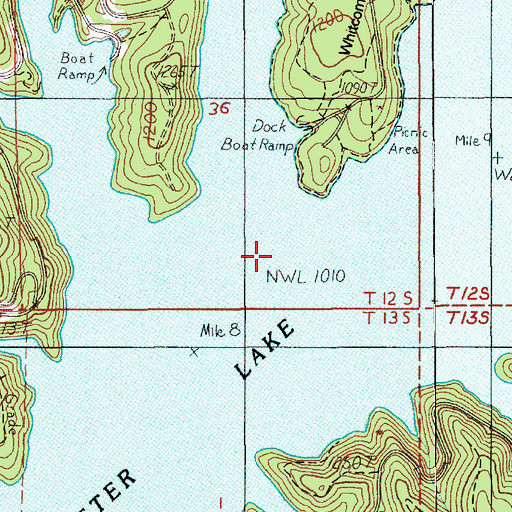Topographic Map of Whitcomb Creek, OR