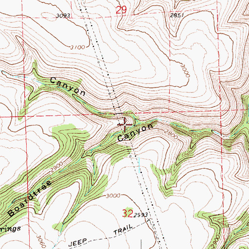 Topographic Map of White Door Canyon, OR