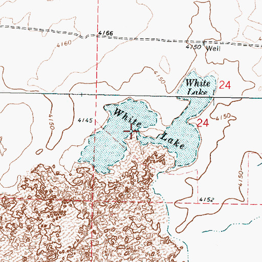 Topographic Map of White Lake, OR