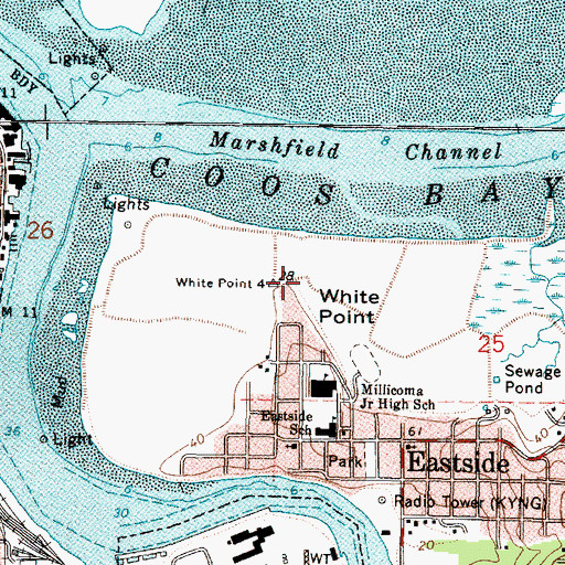 Topographic Map of White Point, OR