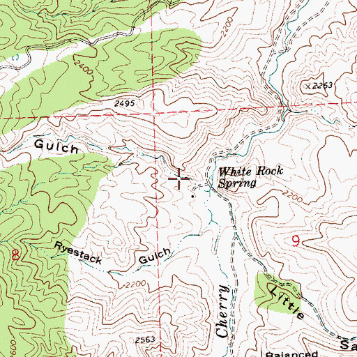 Topographic Map of White Rock Gulch, OR