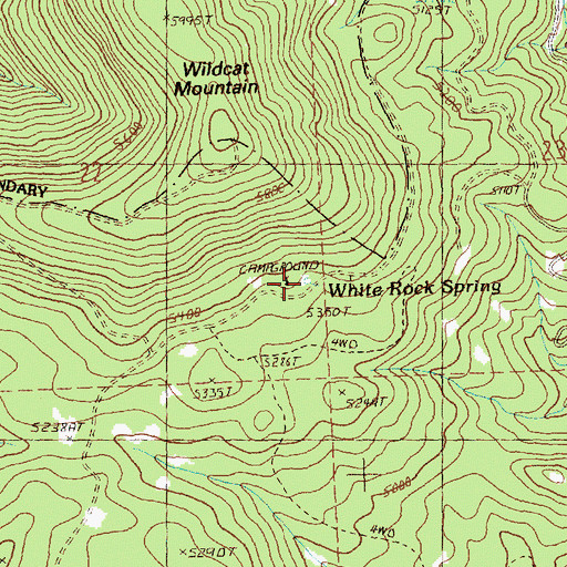 Topographic Map of White Rock Spring, OR