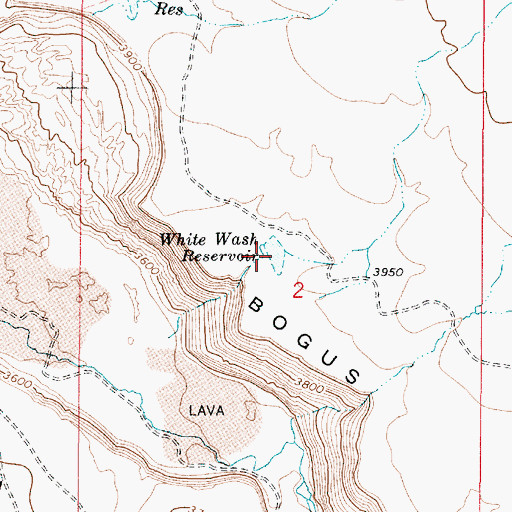 Topographic Map of White Wash Reservoir, OR