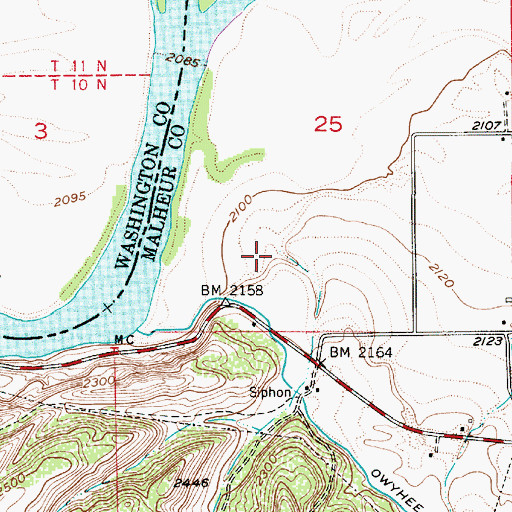 Topographic Map of Wickiup Gulch, OR