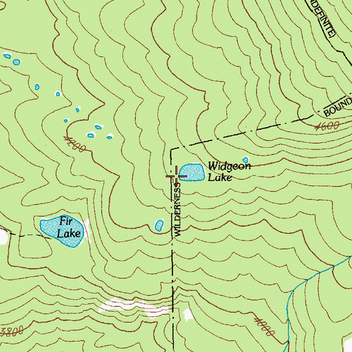 Topographic Map of Widgeon Lake, OR