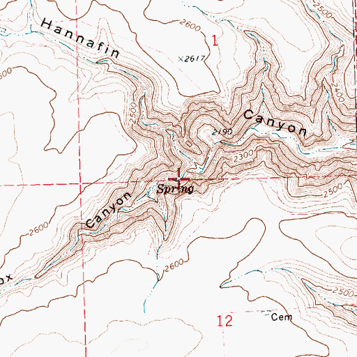 Topographic Map of Wilcox Canyon, OR