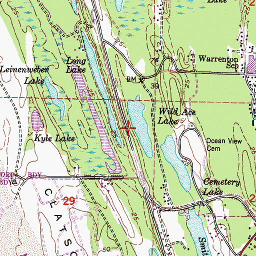 Topographic Map of Wild Ace Lake, OR