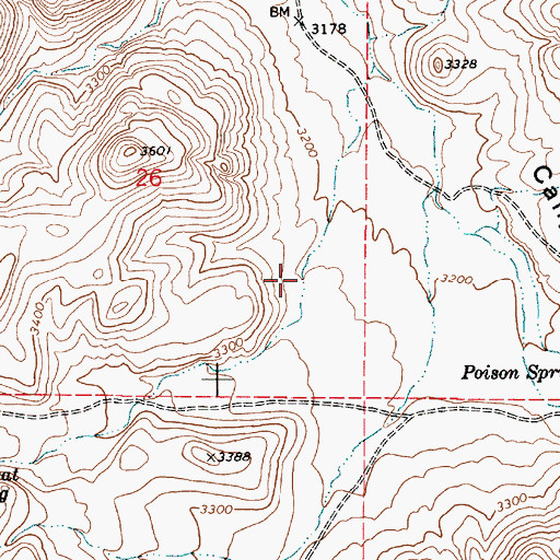 Topographic Map of Wildcat Canyon, OR