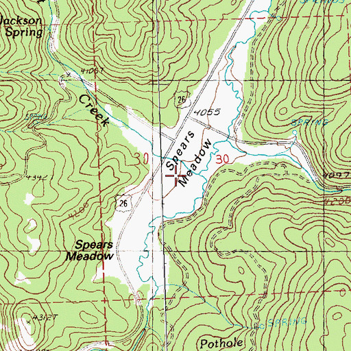 Topographic Map of Wildcat Creek, OR