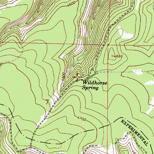 Topographic Map of Wildhorse Spring, OR