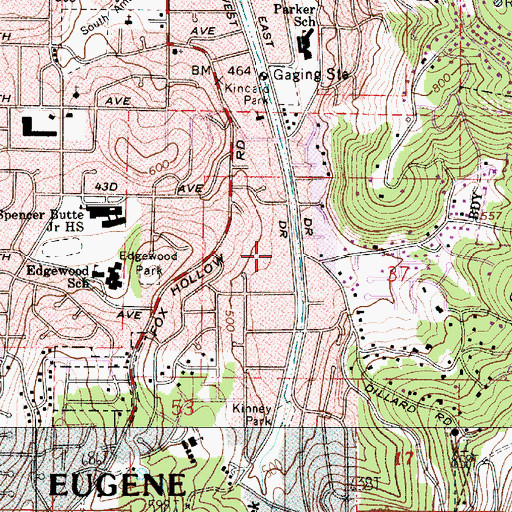 Topographic Map of Ridgeline Montessori Public Charter School, OR