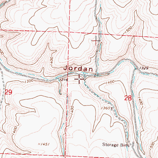Topographic Map of Williams Canyon, OR