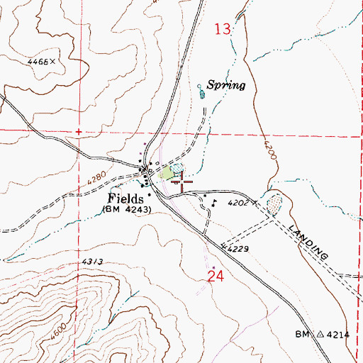 Topographic Map of Williams Canyon, OR
