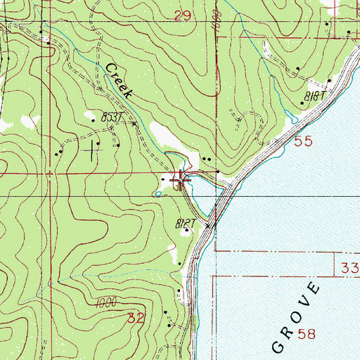 Topographic Map of Williams Creek, OR