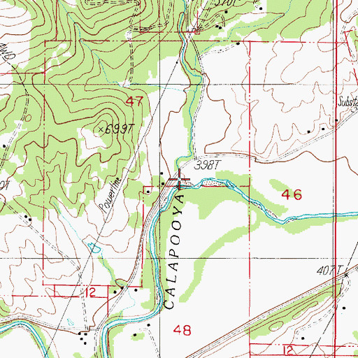 Topographic Map of Williams Creek, OR