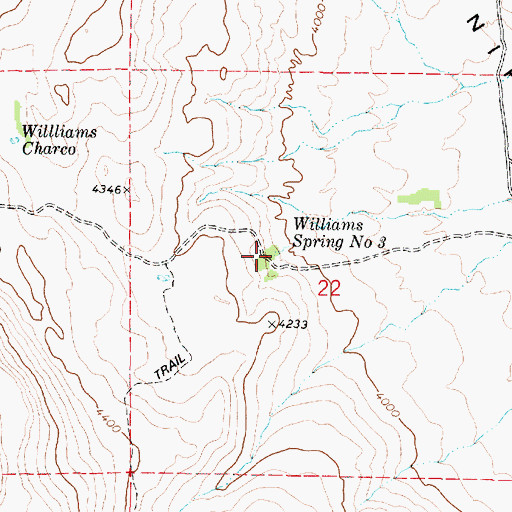 Topographic Map of Williams Spring Number Three, OR