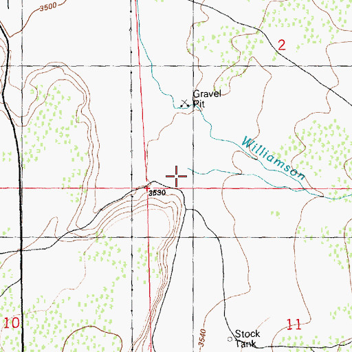 Topographic Map of Williamson Creek, OR