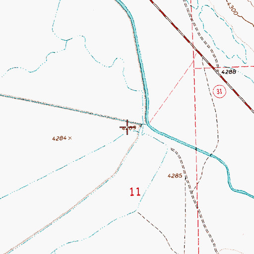 Topographic Map of Willow Creek, OR