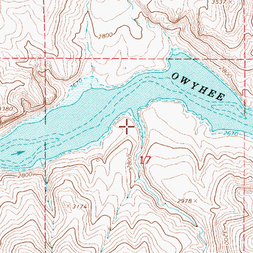 Topographic Map of Willow Creek, OR