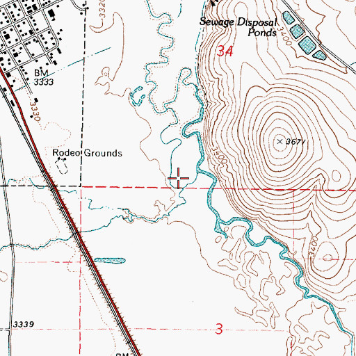 Topographic Map of Willow Creek, OR