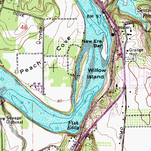 Topographic Map of Willow Island, OR