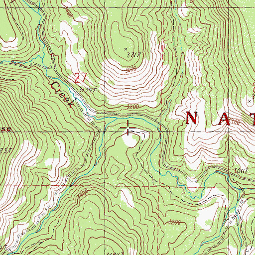 Topographic Map of Willow Spring Creek, OR