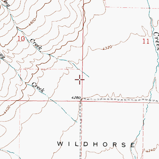 Topographic Map of Willow Spring Creek, OR
