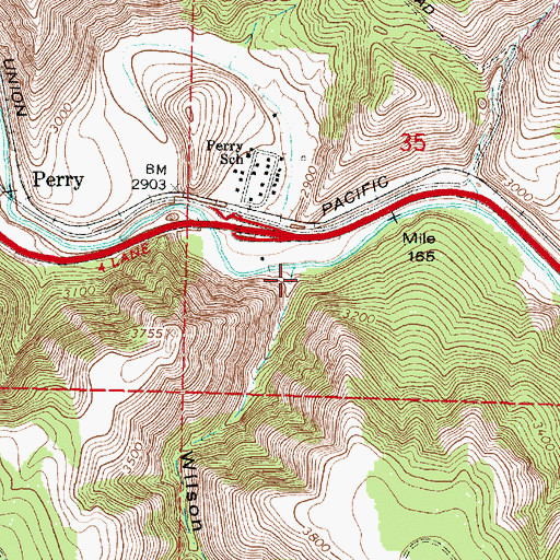 Topographic Map of Wilson Canyon, OR