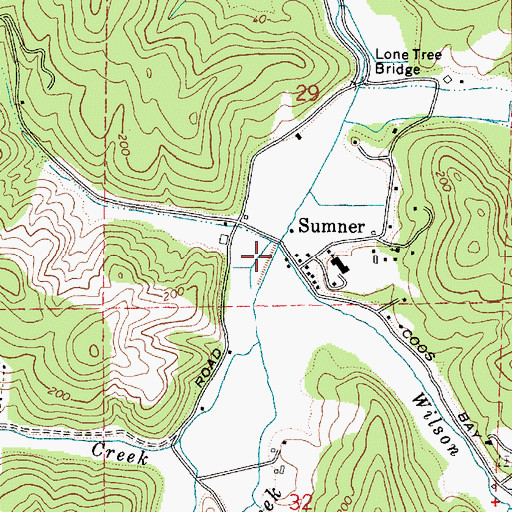 Topographic Map of Wilson Creek, OR