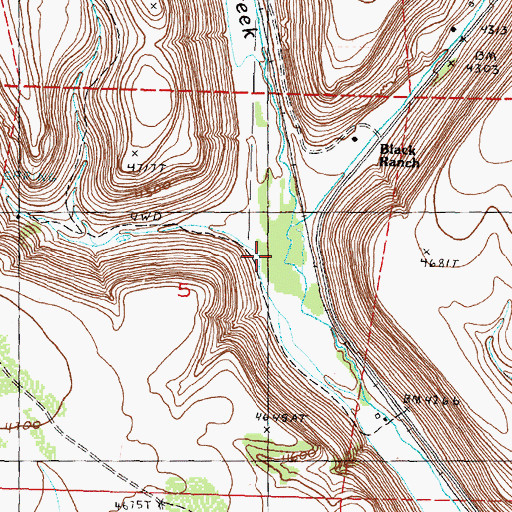 Topographic Map of Wilson Creek, OR