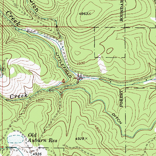 Topographic Map of Wilson Creek, OR