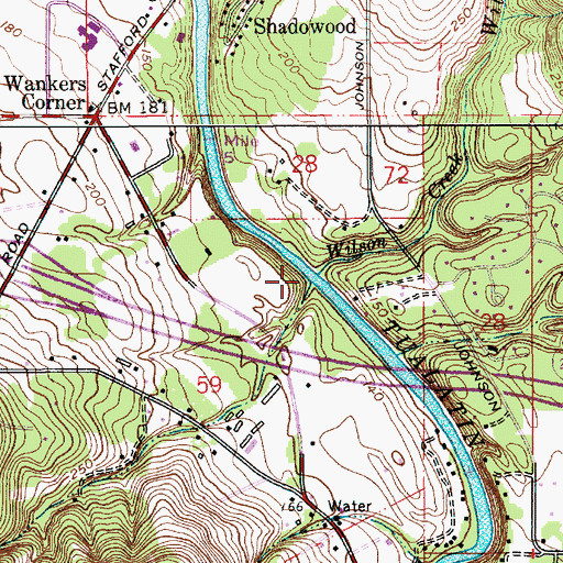 Topographic Map of Wilson Creek, OR