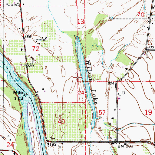 Topographic Map of Wilson Lake, OR
