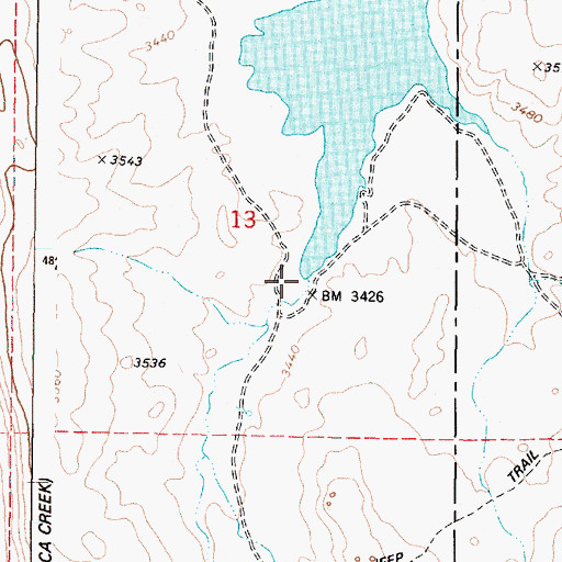 Topographic Map of Winnemucca Creek, OR