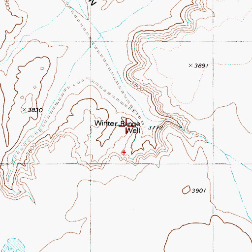 Topographic Map of Winter Range Well, OR