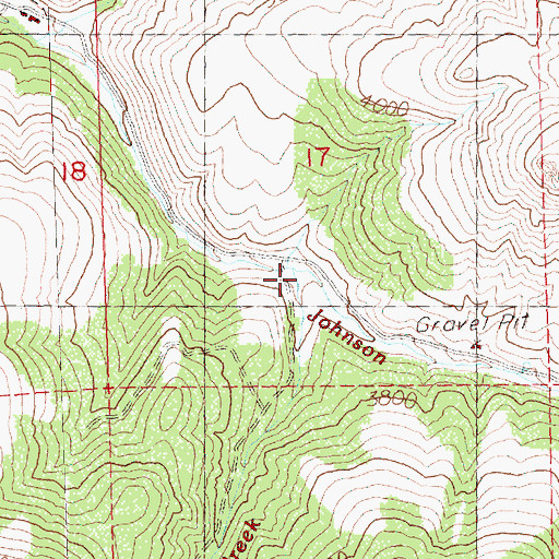 Topographic Map of Wood Camp Creek, OR