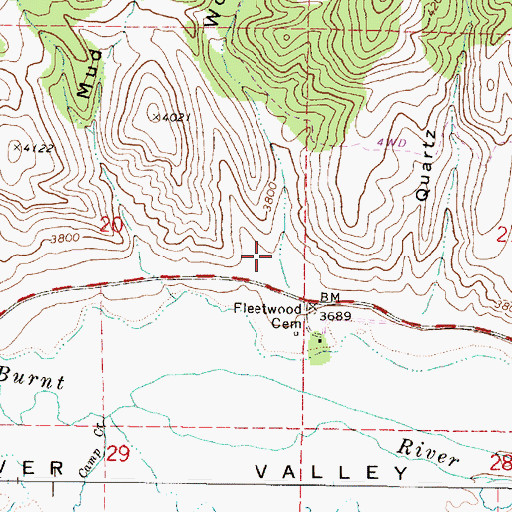 Topographic Map of Wood Gulch, OR