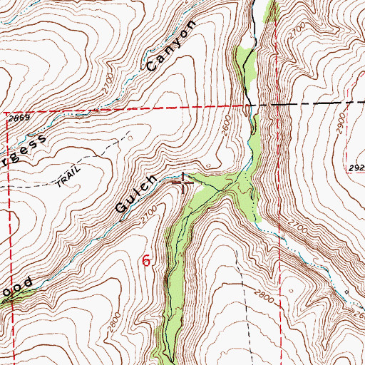 Topographic Map of Wood Gulch, OR