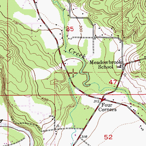 Topographic Map of Woodcock Creek, OR