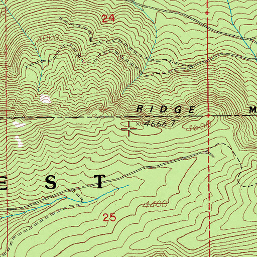 Topographic Map of Woodpecker Ridge, OR