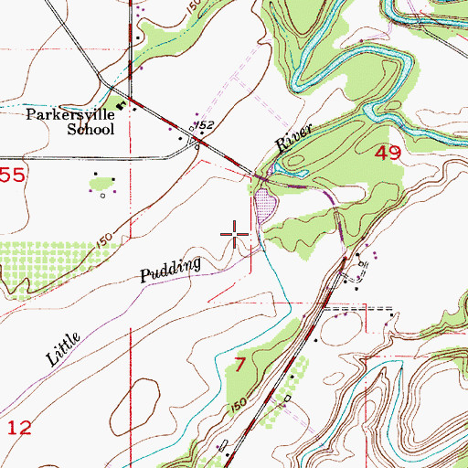 Topographic Map of Woods Creek, OR