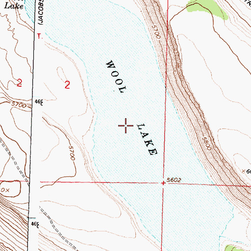 Topographic Map of Wool Lake, OR