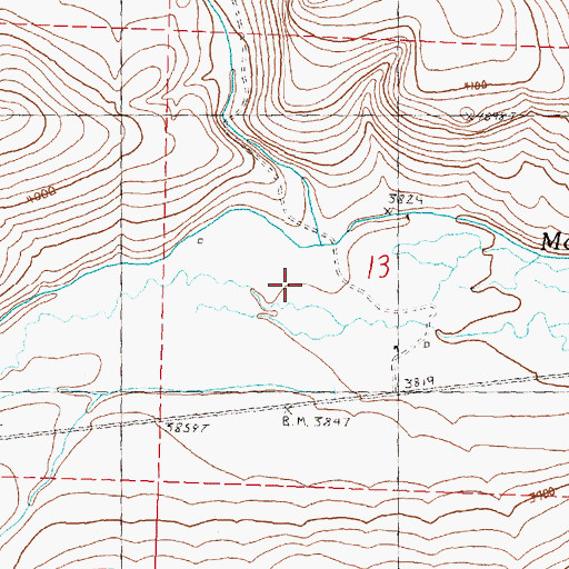 Topographic Map of Rhine Hollow, OR