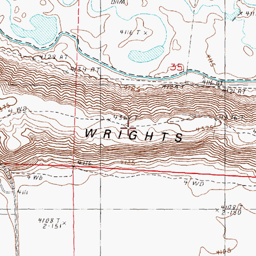 Topographic Map of Wrights Point, OR