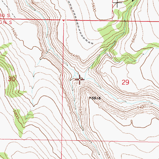 Topographic Map of Yank Creek, OR