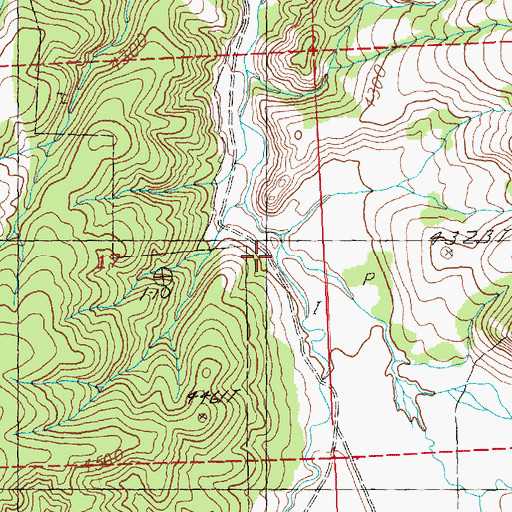 Topographic Map of Yank Gulch, OR