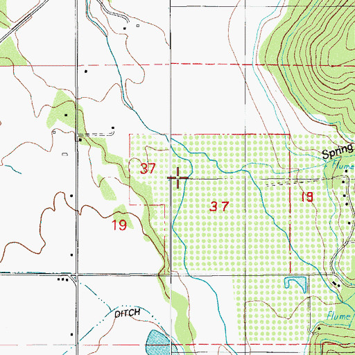 Topographic Map of Yankee Creek, OR