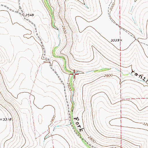 Topographic Map of Yantis Canyon, OR